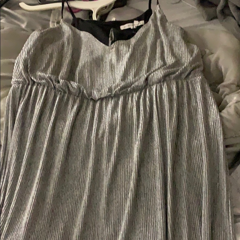 Metallic Spaghetti Strap Dress